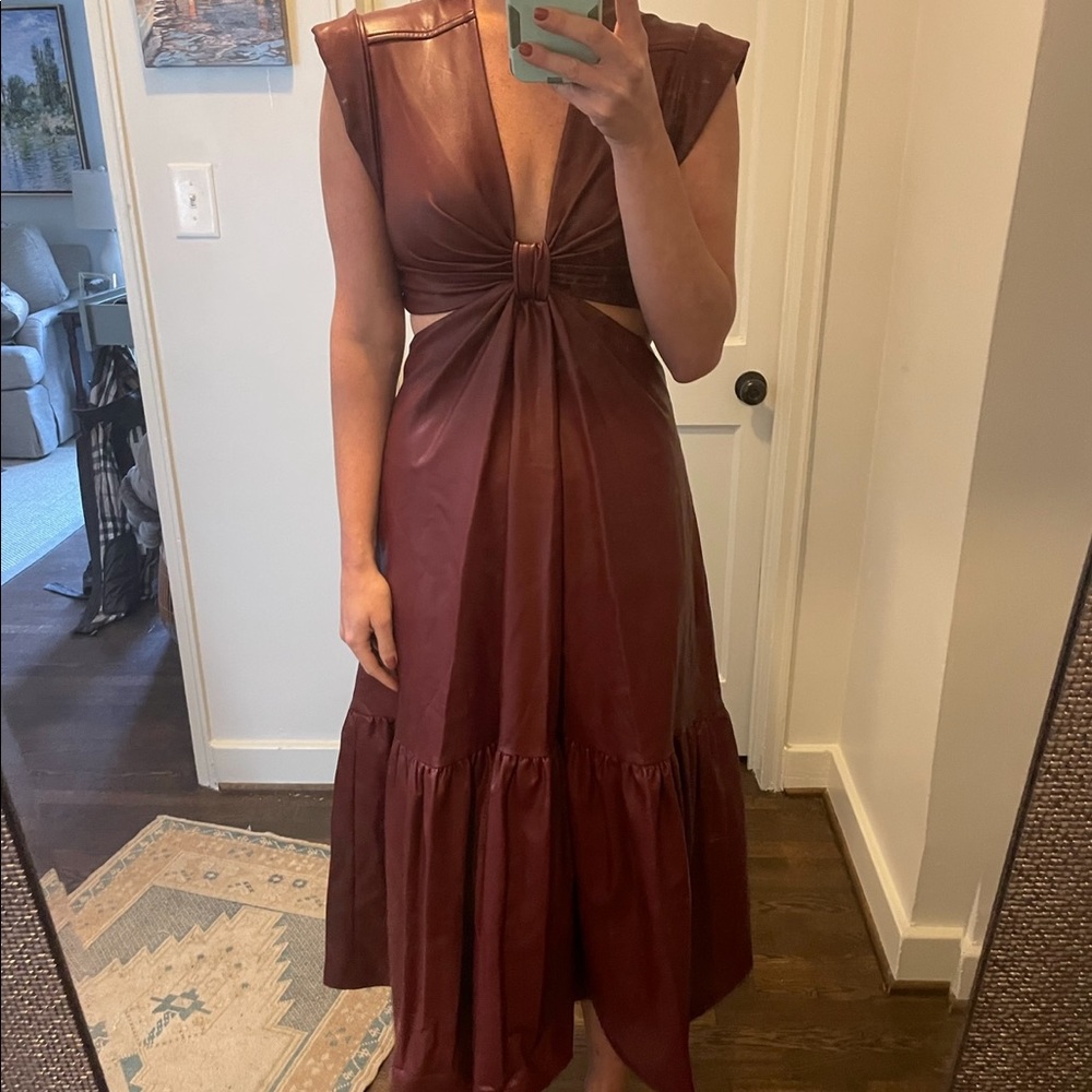 ALC Alexandra dress vegan leather